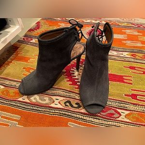 Lucky Brand Suede Peep Toe Heels sz 8